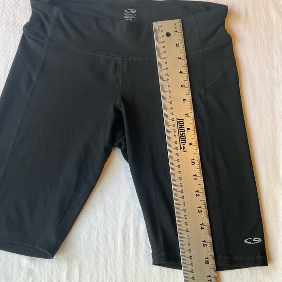 Champion Women’s Above Knee Leggings size M, solid Black - Picture 3 of 7